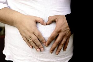 hands heart belly baby belly